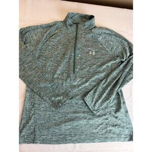 Under Armour Women's Teal Marled 1/4 Zip Long Sleeve Top